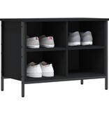 VidaXL Schoenenkast 69x35x50 cm bewerkt hout zwart