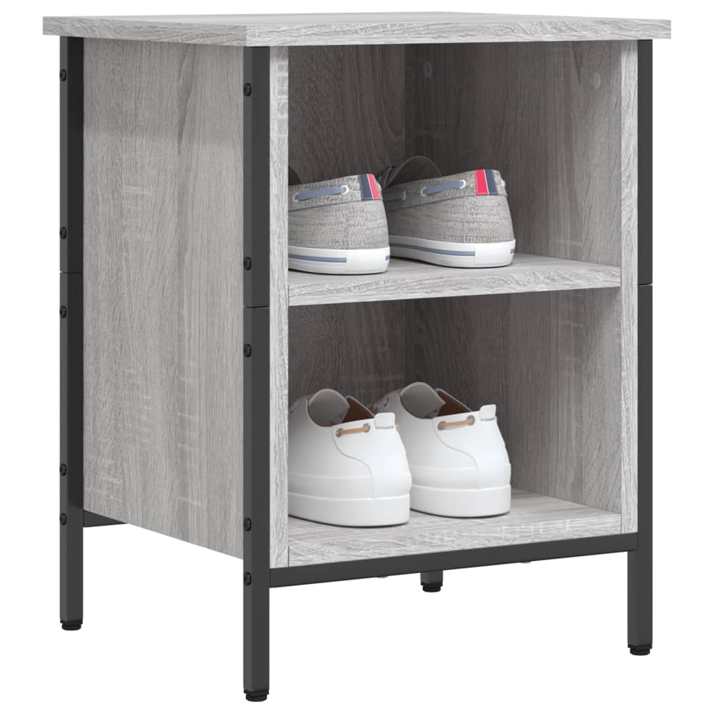 VidaXL Schoenenkast 38x35x50 cm bewerkt hout grijs sonoma eikenkleurig