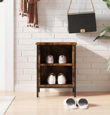 VidaXL Schoenenkast 38x35x50 cm bewerkt hout gerookt eikenkleurig