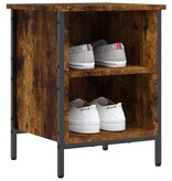 VidaXL Schoenenkast 38x35x50 cm bewerkt hout gerookt eikenkleurig