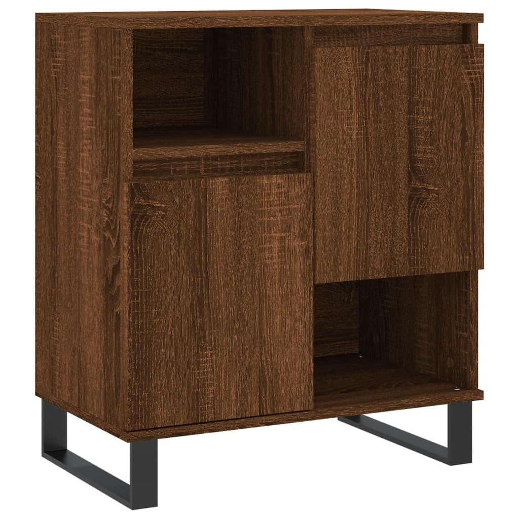 VidaXL Dressoir 60x35x70 cm bewerkt hout bruineikenkleurig