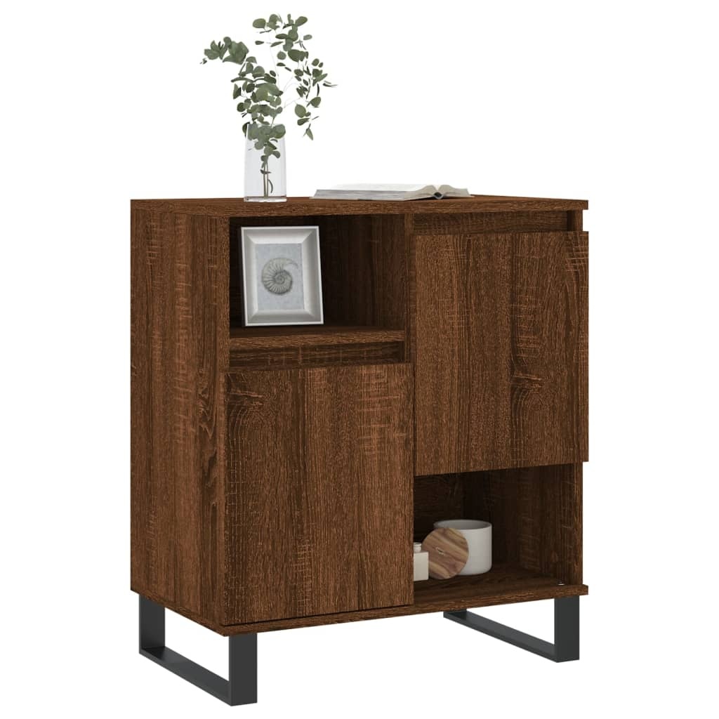 VidaXL Dressoir 60x35x70 cm bewerkt hout bruineikenkleurig