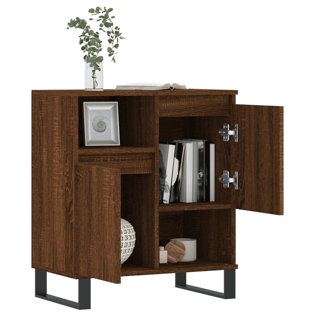 VidaXL Dressoir 60x35x70 cm bewerkt hout bruineikenkleurig