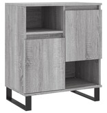 VidaXL Dressoir 60x30x75 cm bewerkt hout grijs sonoma eikenkleurig