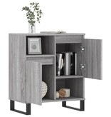 VidaXL Dressoir 60x30x75 cm bewerkt hout grijs sonoma eikenkleurig