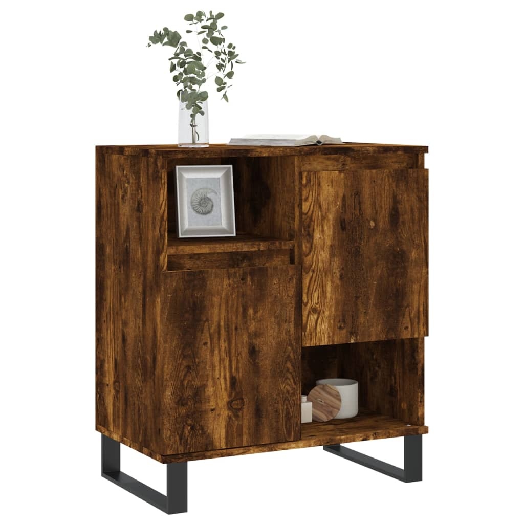 VidaXL Dressoir 60x35x70 cm bewerkt hout gerookt eikenkleurig