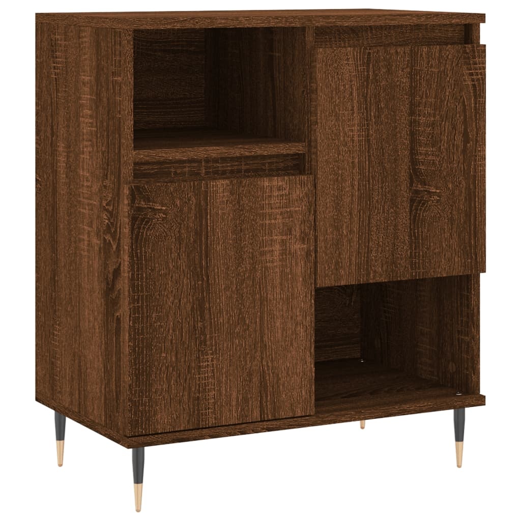 VidaXL Dressoir 60x35x70 cm bewerkt hout bruineikenkleurig