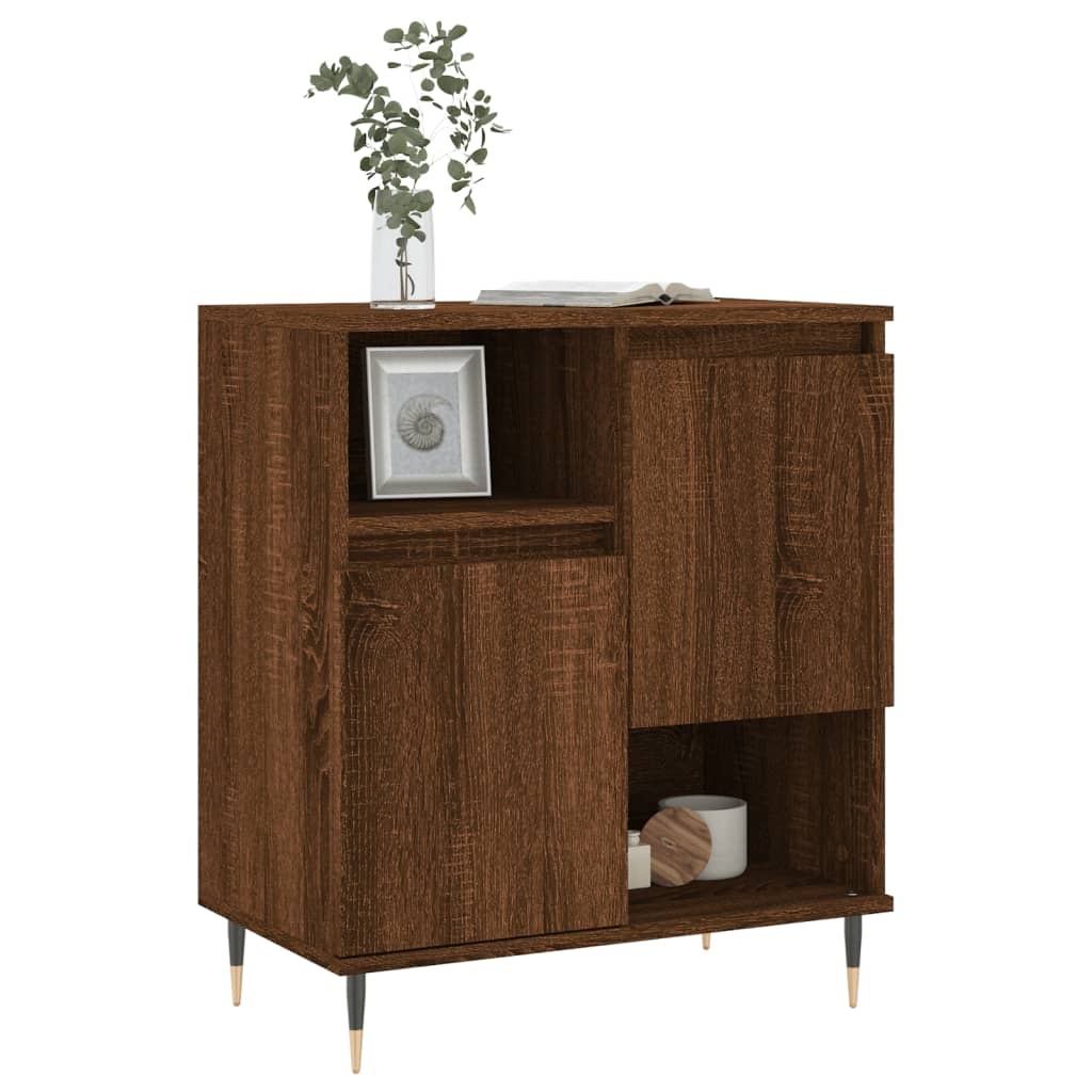 VidaXL Dressoir 60x35x70 cm bewerkt hout bruineikenkleurig