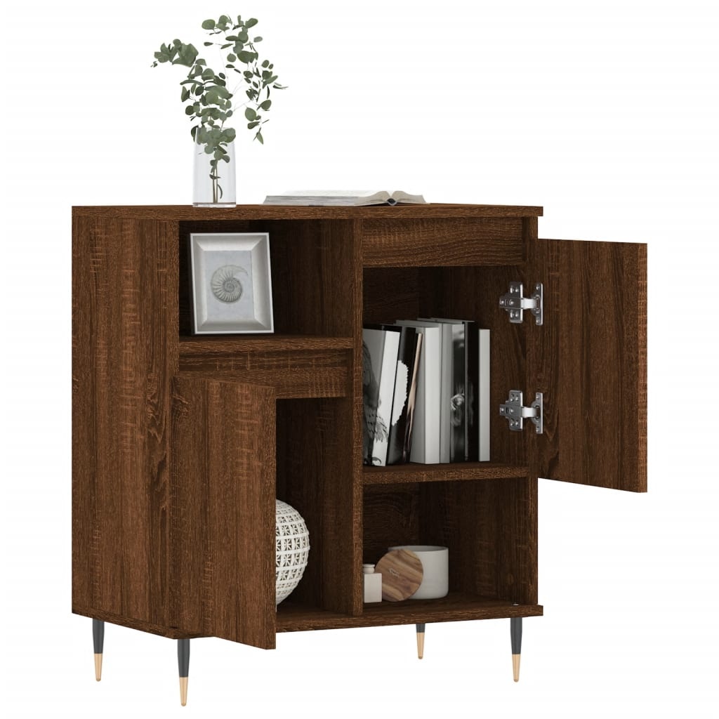 VidaXL Dressoir 60x35x70 cm bewerkt hout bruineikenkleurig
