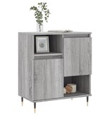VidaXL Dressoir 60x30x75 cm bewerkt hout grijs sonoma eikenkleurig