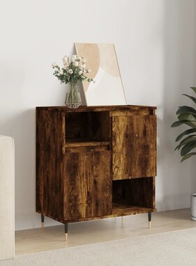 VidaXL Dressoir 60x35x70 cm bewerkt hout gerookt eikenkleurig