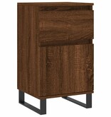 VidaXL Dressoirs 2 st 40x35x70 cm bewerkt hout bruineikenkleurig