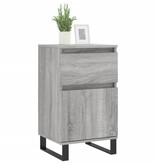 VidaXL Dressoirs 2 st 40x35x70 cm bewerkt hout grijs sonoma