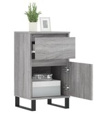 VidaXL Dressoirs 2 st 40x35x70 cm bewerkt hout grijs sonoma