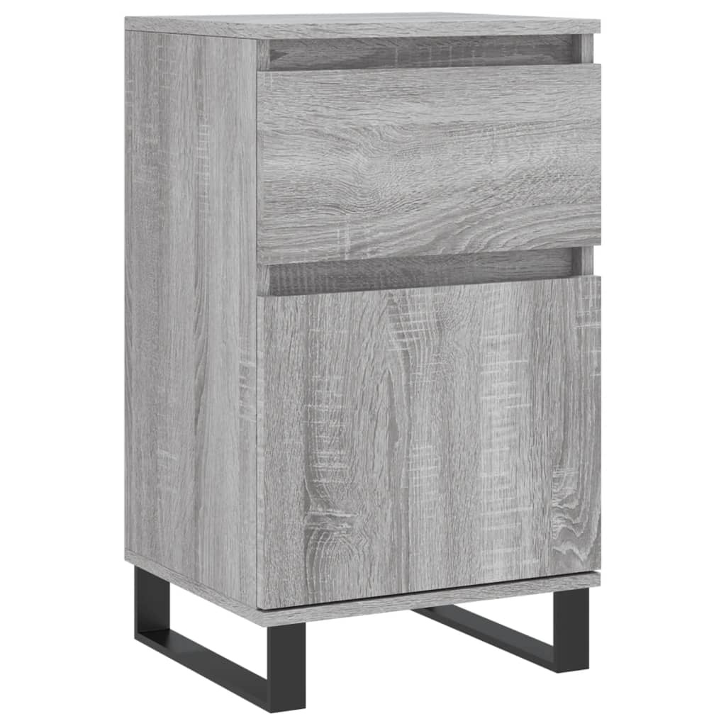 VidaXL Dressoirs 2 st 40x35x70 cm bewerkt hout grijs sonoma