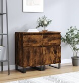 VidaXL Dressoirs 2 st 40x35x70 cm bewerkt hout gerookt eikenkleurig