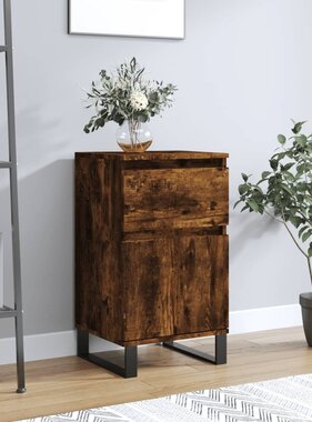 VidaXL Dressoir 40x35x70 cm bewerkt hout gerookt eikenkleurig