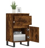 VidaXL Dressoir 40x35x70 cm bewerkt hout gerookt eikenkleurig