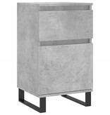 VidaXL Dressoirs 2 st 40x35x70 cm bewerkt hout betongrijs