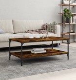 VidaXL Salontafel 100x55x40 cm bewerkt hout gerookt eikenkleurig