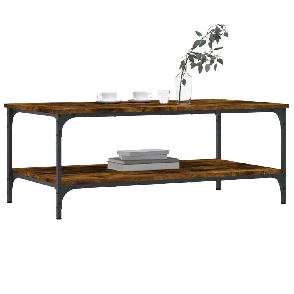 VidaXL Salontafel 100x55x40 cm bewerkt hout gerookt eikenkleurig
