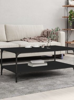 VidaXL Salontafel 100x55x40 cm bewerkt hout zwart