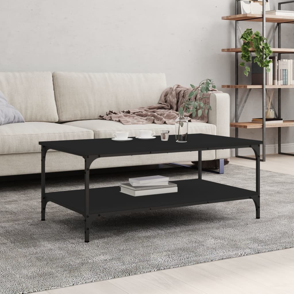 VidaXL Salontafel 100x55x40 cm bewerkt hout zwart