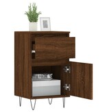 VidaXL Dressoirs 2 st 40x35x70 cm bewerkt hout bruineikenkleurig