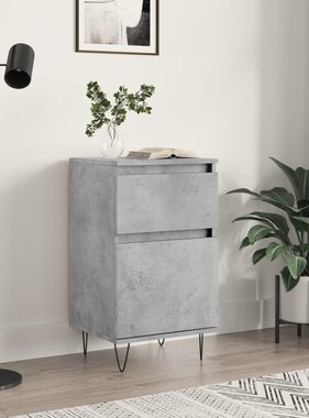 VidaXL Dressoir 40x35x70 cm bewerkt hout betongrijs