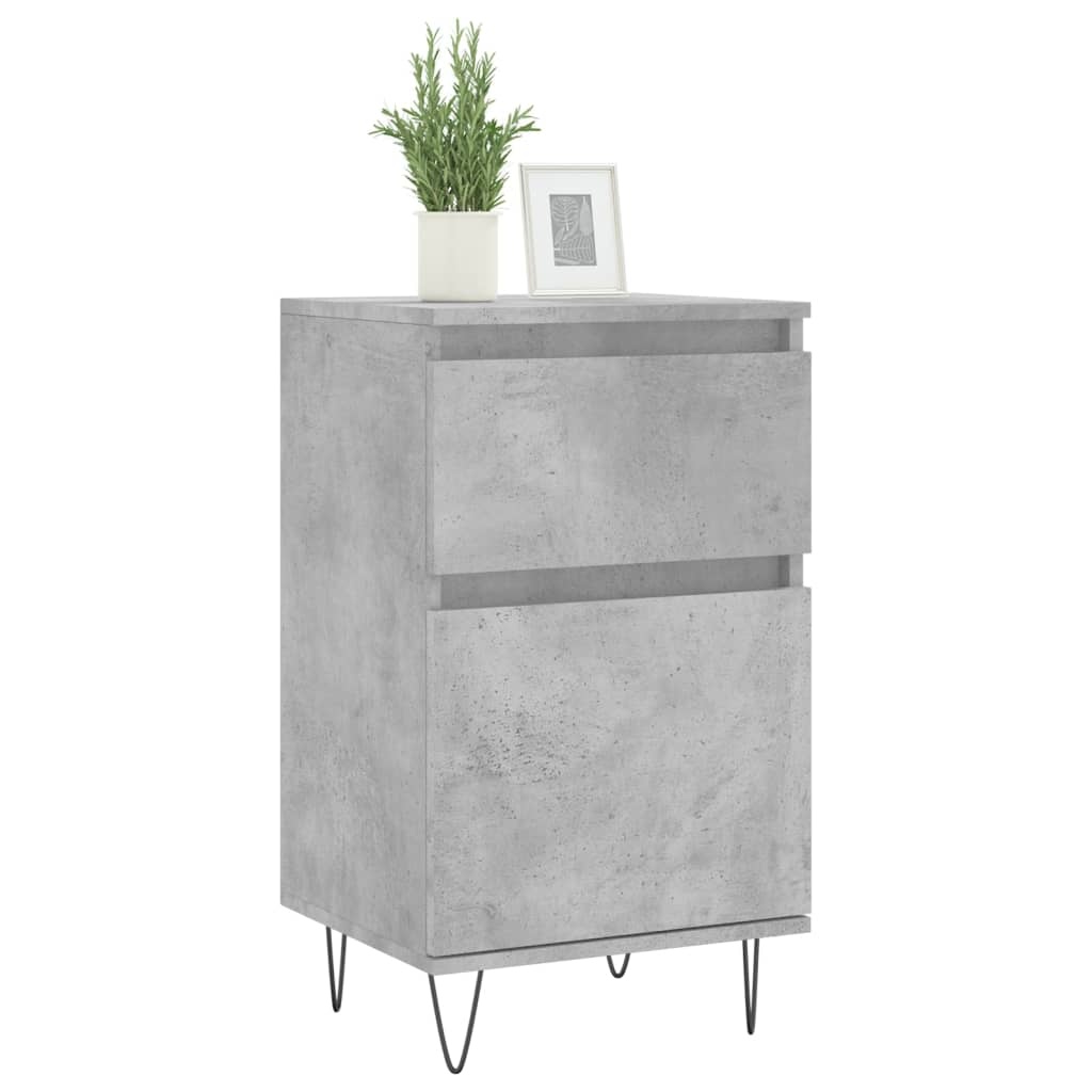 VidaXL Dressoir 40x35x70 cm bewerkt hout betongrijs