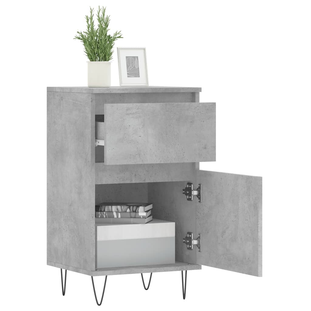 VidaXL Dressoir 40x35x70 cm bewerkt hout betongrijs