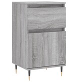 vidaXL Dressoirs 2 st 40x35x70 cm bewerkt hout grijs sonoma