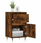 VidaXL Dressoirs 2 st 40x35x70 cm bewerkt hout gerookt eikenkleurig