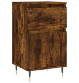 VidaXL Dressoirs 2 st 40x35x70 cm bewerkt hout gerookt eikenkleurig