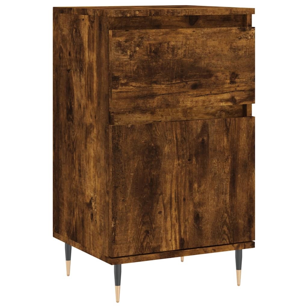VidaXL Dressoirs 2 st 40x35x70 cm bewerkt hout gerookt eikenkleurig