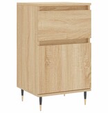 vidaXL Dressoirs 2 st 40x35x70 cm bewerkt hout sonoma eikenkleurig