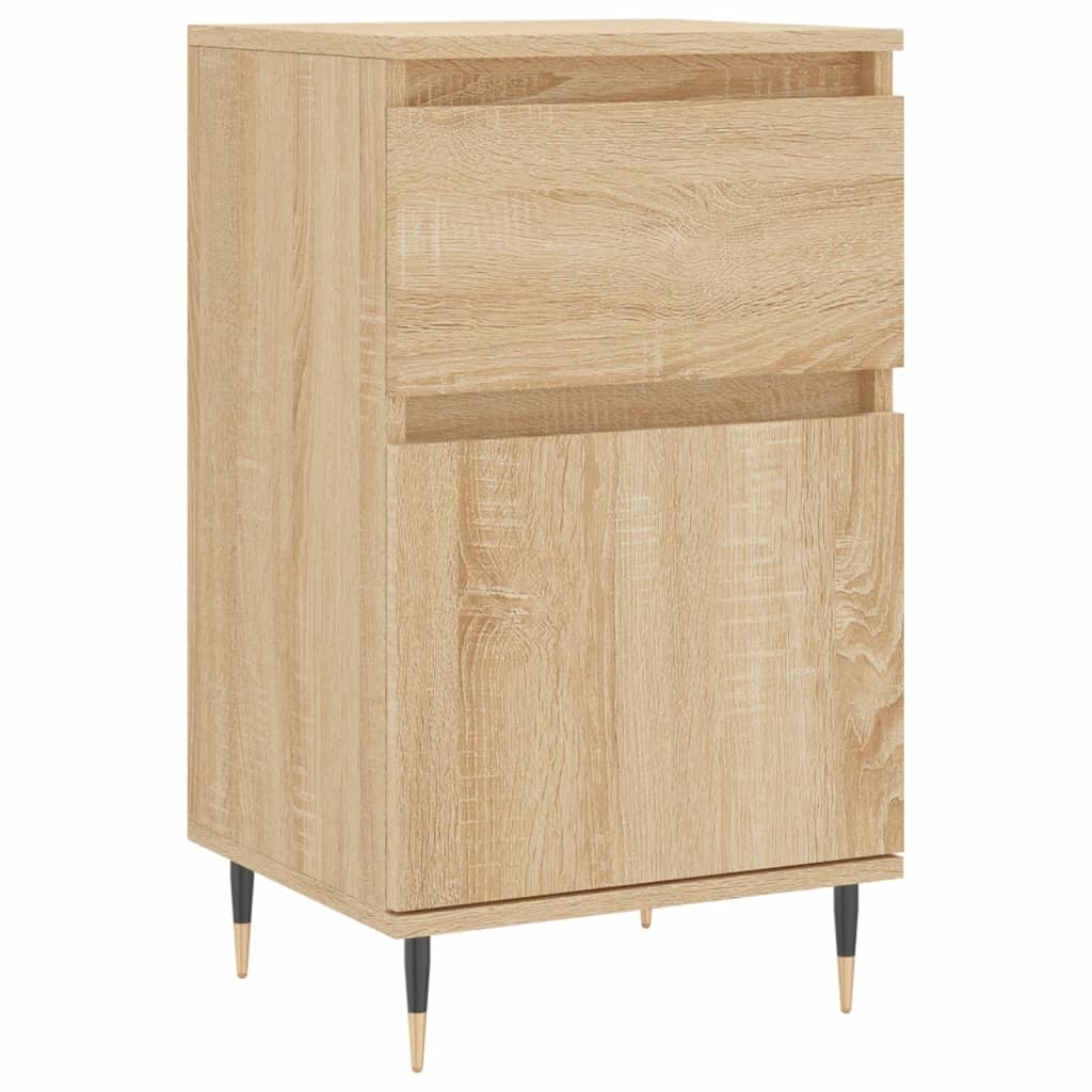 vidaXL Dressoirs 2 st 40x35x70 cm bewerkt hout sonoma eikenkleurig