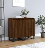 VidaXL Dressoirs 2 st 40x35x70 cm bewerkt hout bruineikenkleurig