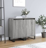 VidaXL Dressoirs 2 st 40x35x70 cm bewerkt hout grijs sonoma