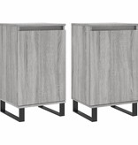 VidaXL Dressoirs 2 st 40x35x70 cm bewerkt hout grijs sonoma