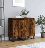 VidaXL Dressoirs 2 st 40x35x70 cm bewerkt hout gerookt eikenkleurig