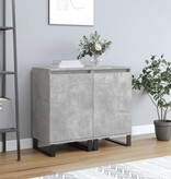 VidaXL Dressoirs 2 st 40x35x70 cm bewerkt hout betongrijs
