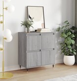 VidaXL Dressoir 60x30x75 cm bewerkt hout grijs sonoma eikenkleurig