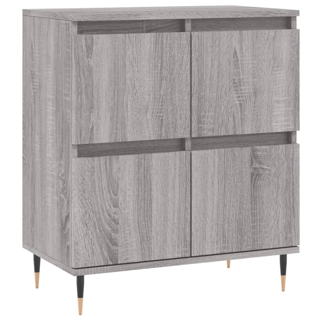 VidaXL Dressoir 60x30x75 cm bewerkt hout grijs sonoma eikenkleurig