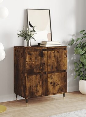 VidaXL Dressoir 60x35x70 cm bewerkt hout gerookt eikenkleurig