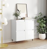 VidaXL Dressoir 60x35x70 cm bewerkt hout hoogglans wit