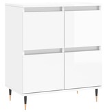 VidaXL Dressoir 60x35x70 cm bewerkt hout hoogglans wit