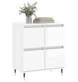 VidaXL Dressoir 60x35x70 cm bewerkt hout hoogglans wit