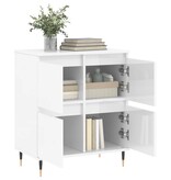VidaXL Dressoir 60x35x70 cm bewerkt hout hoogglans wit