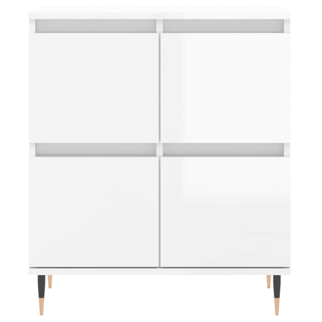 VidaXL Dressoir 60x35x70 cm bewerkt hout hoogglans wit